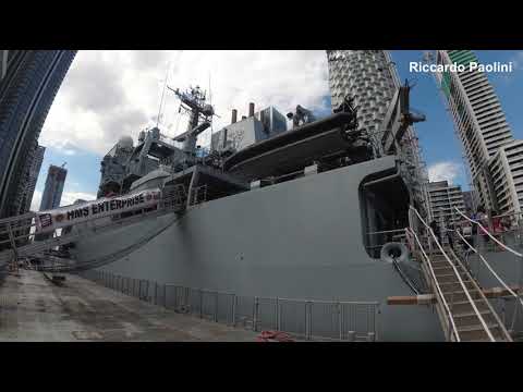 HMS Enterprise H88 visits London, Royal Navy