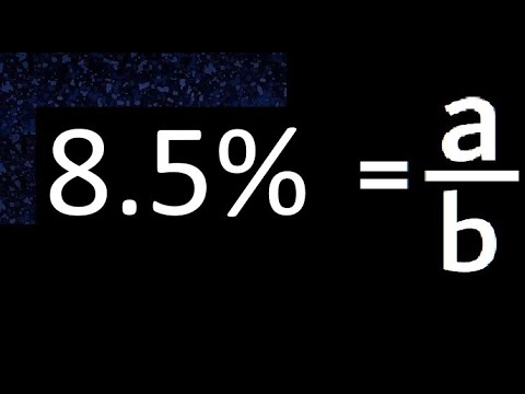 8.5% to fraction , 8,5 percent to fraction , convert percentage to fraction