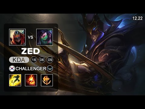 Zed vs Akali Mid - KR Challenger - Patch 12.22 Season 12