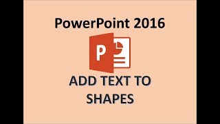 PowerPoint 2016 - Add Text to a Shape - How to Put Words in Shapes in Microsoft Office PPT MS 365 PC