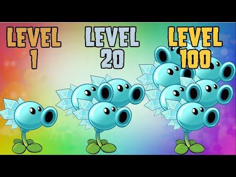 Plants vs Zombies 2 Snow Pea Lvl 1 vs lvl 20 vs lvl 100 PvZ2 | MrongerPvZ2
