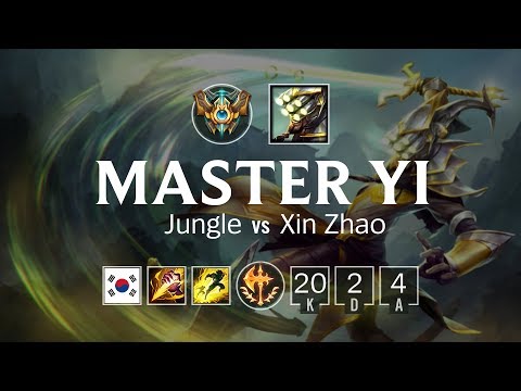 Master Yi Jungle vs Xin Zhao - KR Challenger Patch 8.11