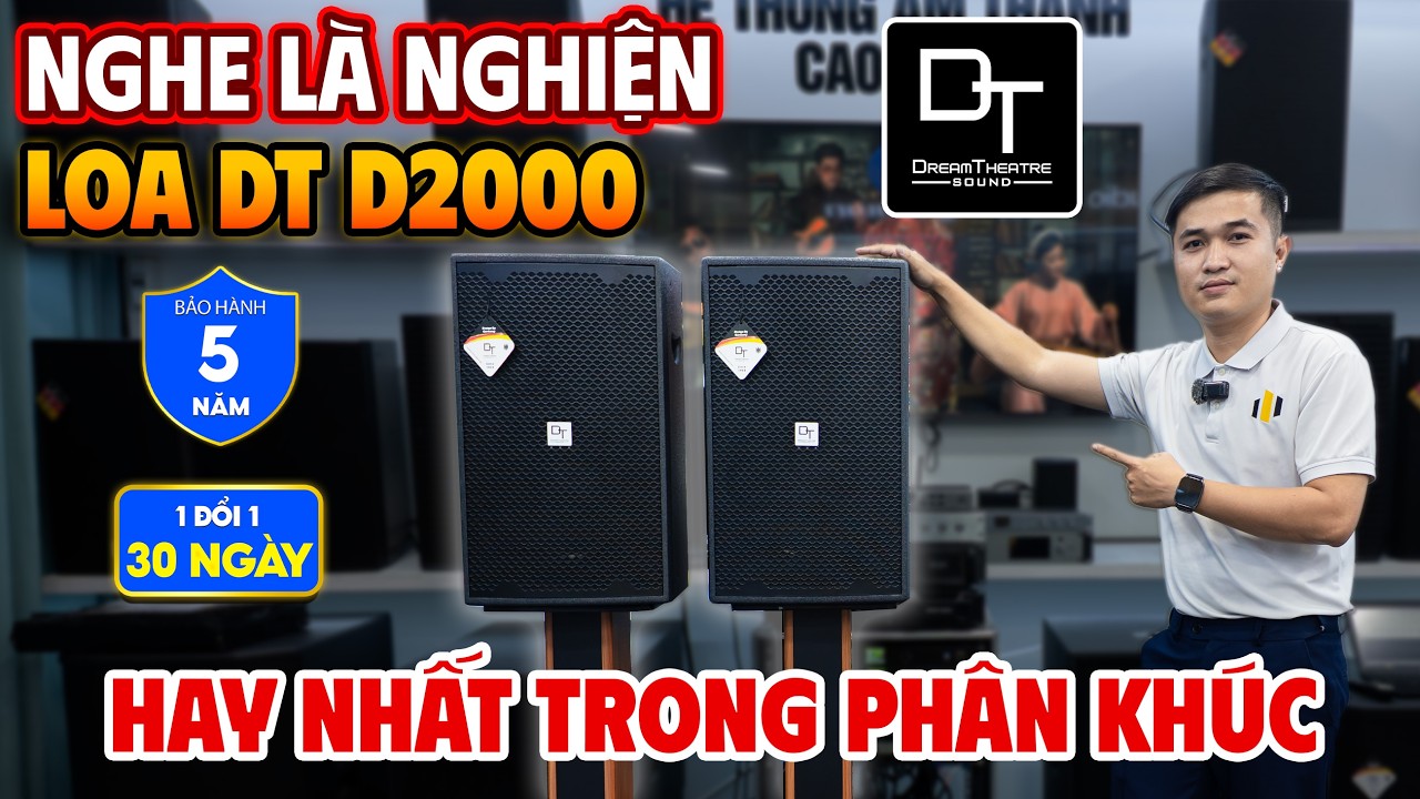Video sản phẩm Loa Karaoke DT D2000 (full bass 30cm, 2 đường tiếng)