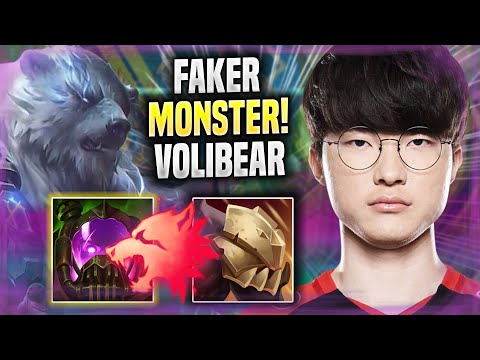 FAKER IS A MONSTER WITH VOLIBEAR! - T1 Faker Plays Volibear JUNGLE vs Nidalee! | Season 2022