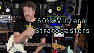 Video thumbnail for Fender Vintera 60's Stratocaster and 60's Vintage Modified Vintera Stratocaster by Rich Bischoff