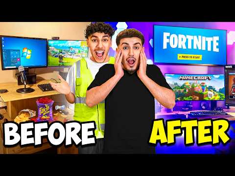 Transforming My Brothers Dirty Room Into His Dream Gaming Setup!