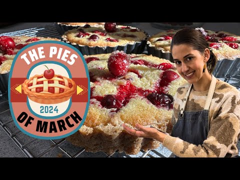The Pies of March! 31 Pie Recipes ~ Cranberry Frangipane Tart Recipe
