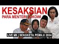 LIVE! Pemeriksaan Saksi Menteri, Sidang Lanjutan Sengketa Hasil Pemilu 2024