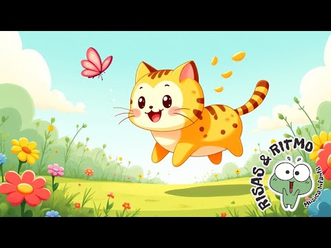 🐱🎶 🌸 Gato en el jardín – Música infantil con flores y mariposas