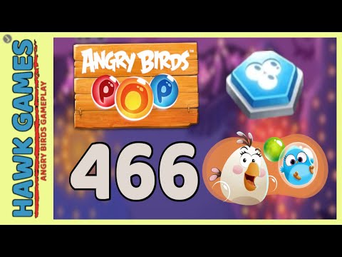 Angry Birds Stella POP Bubble Shooter Level 466 - Walkthrough, No Boosters