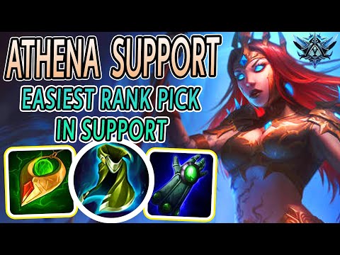 BIGGEST COMEBACK DIAMOND 1 ATHENA SUPPORT GAMEPLAY (SMITE RANK CONQUEST)