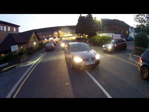 HJ58TWX - Bloody cyclist in the middle of road ... oh wait?
