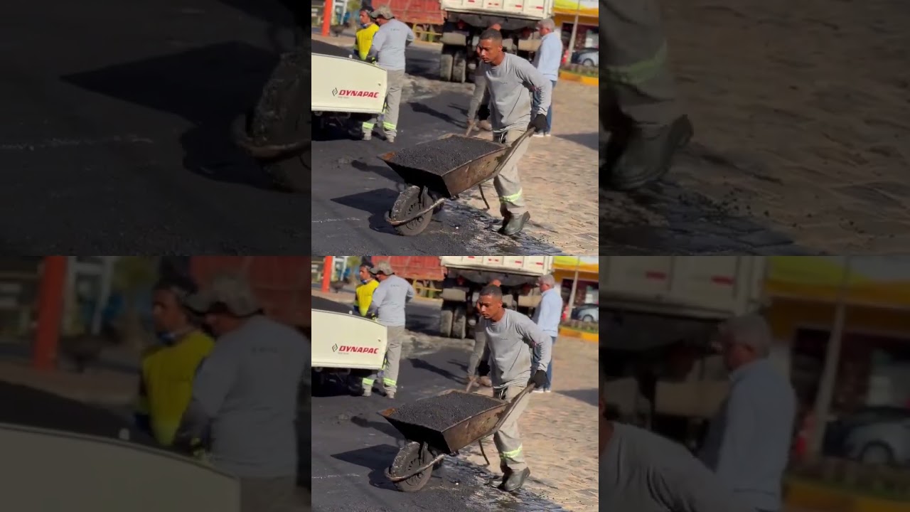 Prefeitura conclui o asfaltamento do centro da cidade.