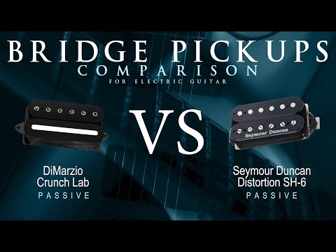 DiMarzio CRUNCH LAB vs Seymour Duncan DISTORTION SH-6 - Passive Bridge Guitar Pickup Comparison Demo
