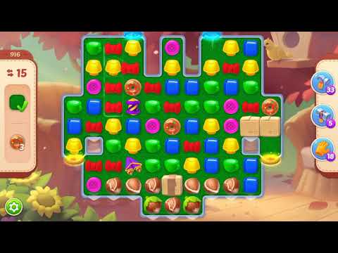 Homescapes Level 916 With No Boosters - Hard Level