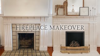 Fireplace Makeover - Painting the Tile Fireplace in my 120 Year Old Home