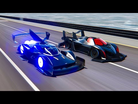 Devel Sixteen GTR-S vs Aston Martin Black Nightmare Concept at Special Stage Route X