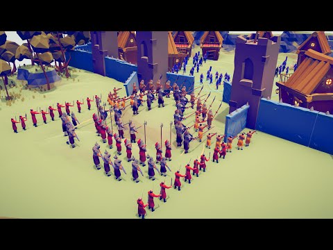 70x MANGOL vs 60x SAMURAI DEFENCE OF THE CAMP- Totally Accurate Battle Simulator | TABS