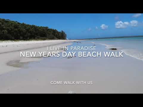 Happy New Years Day! Come along on our beach walk in paradise!