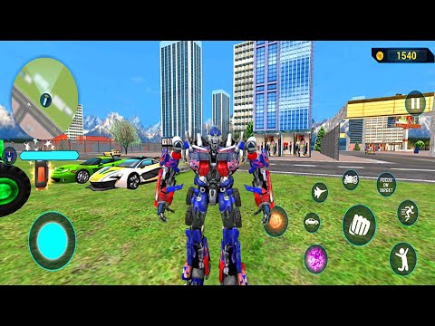Jet Robot car transformation game Playing with Optimus Prime #2 - Android Gameplay
