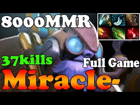 Dota 2 - Miracle- 8000MMR Plays Tinker 37Kills - Full Game - Ranked Match Gameplay