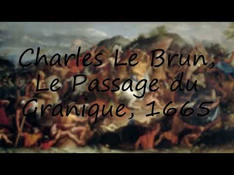 How to pronounce Charles Le Brun, Le Passage du Granique, 1665 in French?