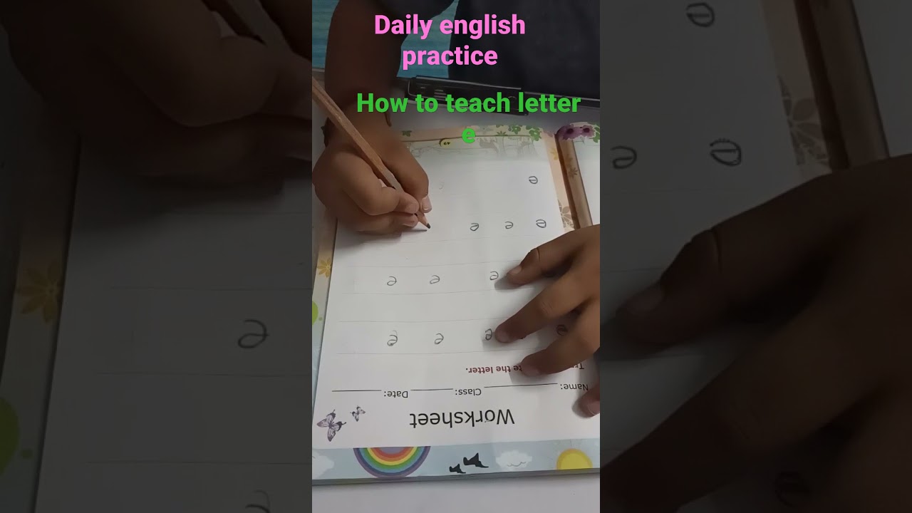 Daily english practice worksheet | how to trace letter e | kids planet | english learning