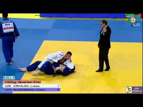 Judo 2014 European Championships Montpellier: Krpalek (CZE) - Bloshenko (UKR) [-100kg] QF