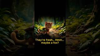 Scout Cat Finds Mysterious Paw Prints! 🐾🦊 #shorts #animals #cat #scout #animation