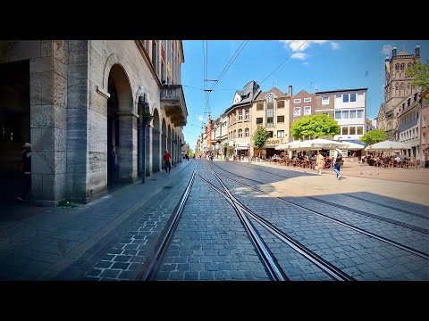 Rheinbahn U709 Full Ride：Neuss to Düsseldorf 🚊 Germany Light Rail-POV Rheinbahn Nuess City Walking