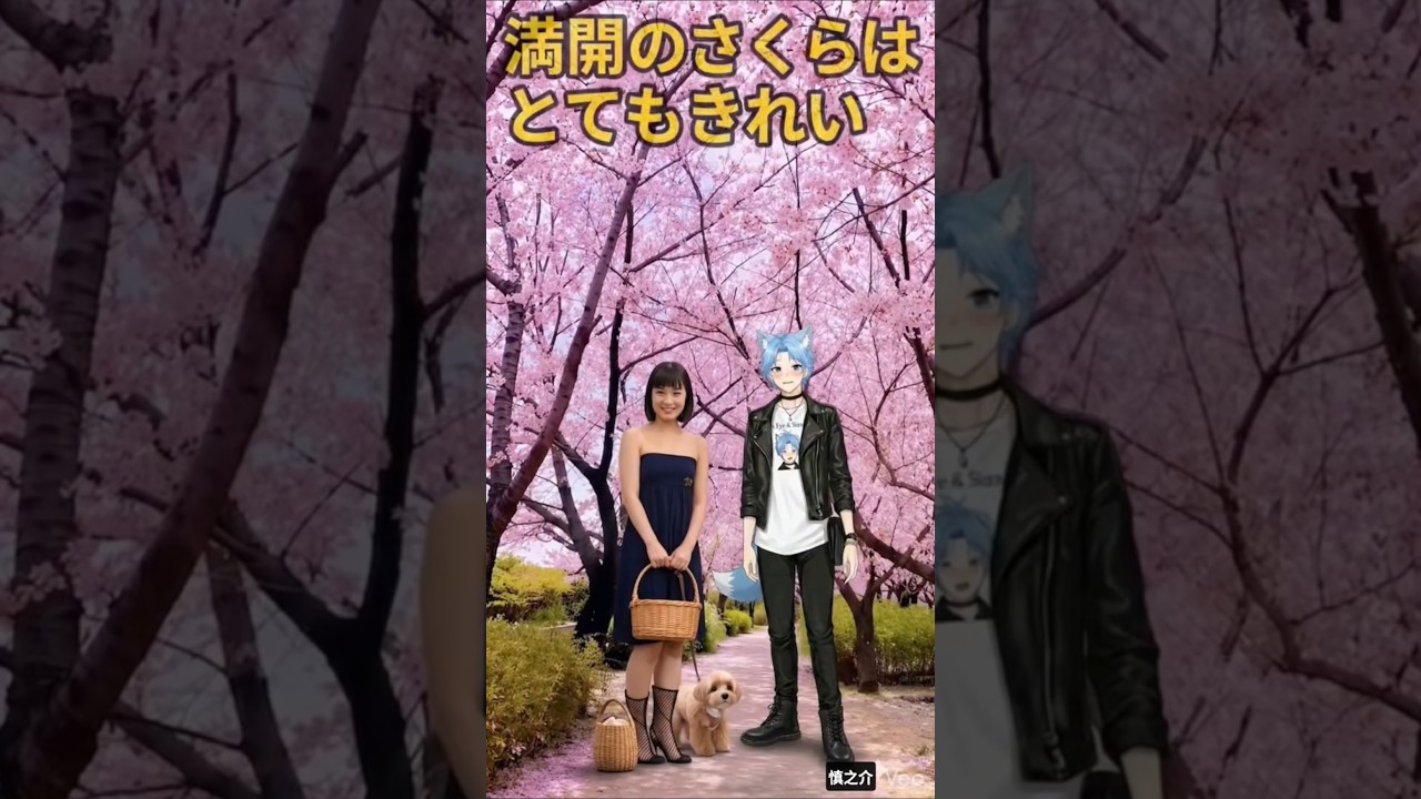 【満開に咲き誇った綺麗なさくらと美しい女性がめっちゃ素敵】🌴💕🌸 #さくら #満開  #ソメイヨシノ#キャラクター #エンタメ #乗馬 #bgm #SAKURA #いきものがかり #ai作成