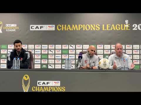 المؤتمر الصحفي لمباراة شبيبة القبائل بحضور مدربنا ييس توروب وقائد فريقنا محمد الشناوي