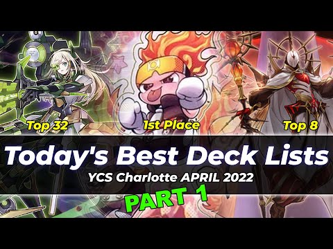 YCS Charlotte 6 PROFILES Deck Lists PART 1🔥 Yugioh Top Decks 2022