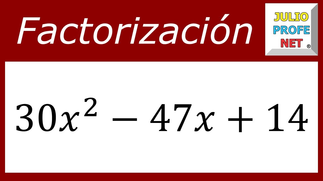 FACTORIZAR TRINOMIOS DE LA FORMA ax²+bx+c - Ejercicio 4