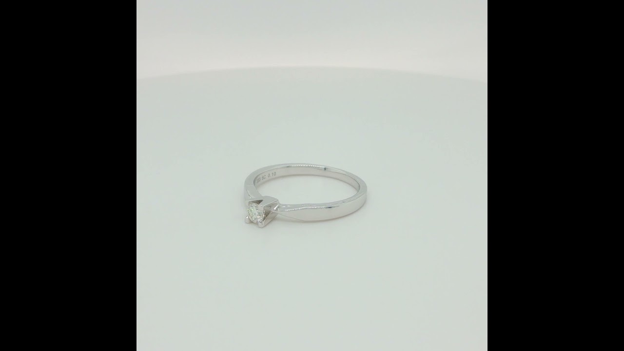 Kleopatra ring 0,10 H-W/SI 8 kt