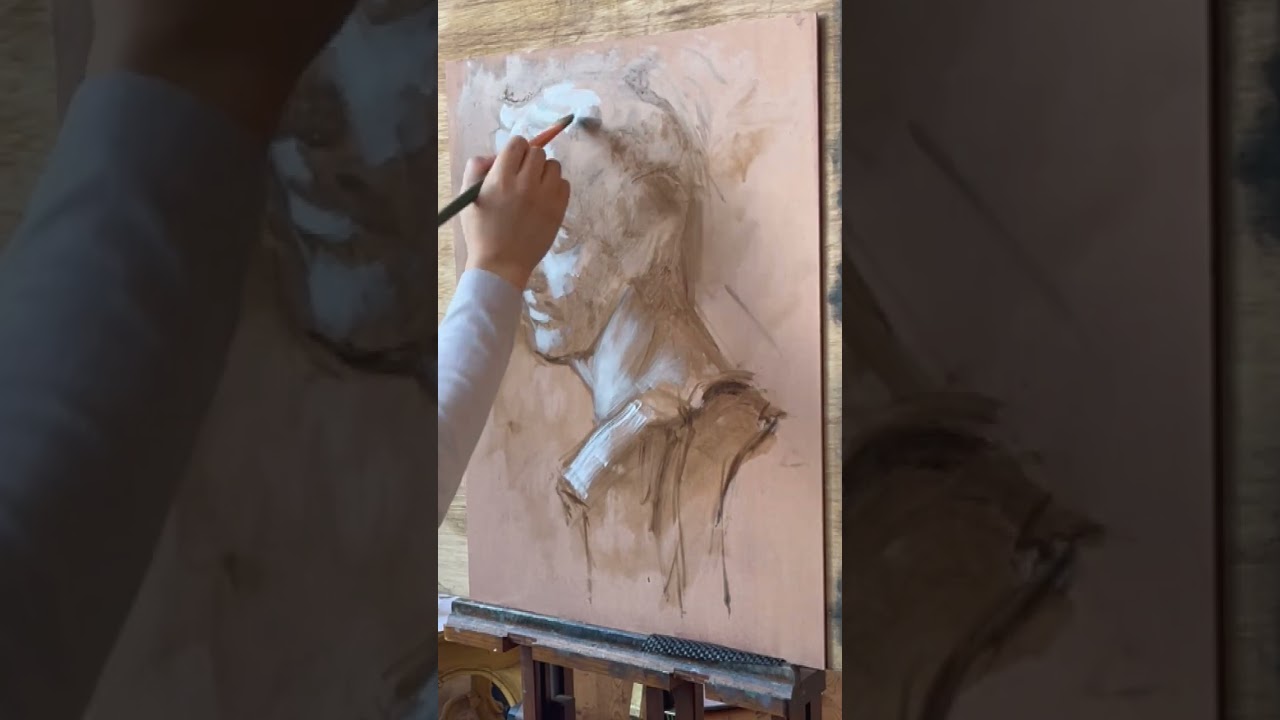 受験生の皆さん用　メヂチ  オイルスケッチ  タイムラプス