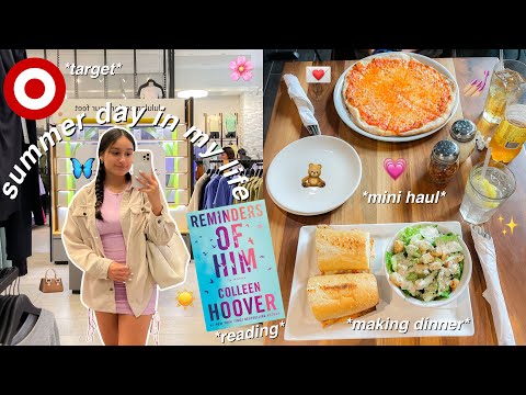 productive summer day in the life | target run, mini book haul, cooking 🦋✨💌
