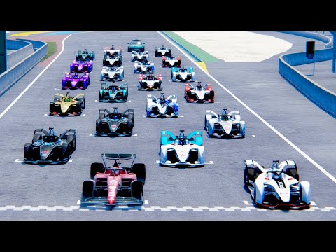 Ferrari F1 2022 F1-75 vs Formula E Cars at Interlagos GP