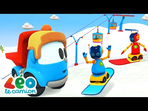 La construction de la station de ski - Dessin animé pour enfants | Léo le camion curieux