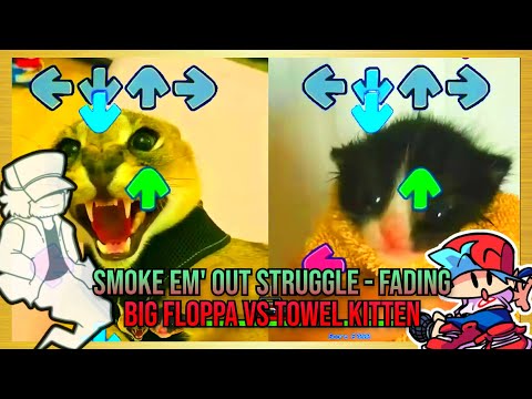Garcello Fading BUT its Big FLOPPA vs TOWEL Kitten Singing Friday Night Funkin' - Animation