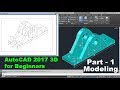 AutoCAD 2017 3D Tutorial For Beginners