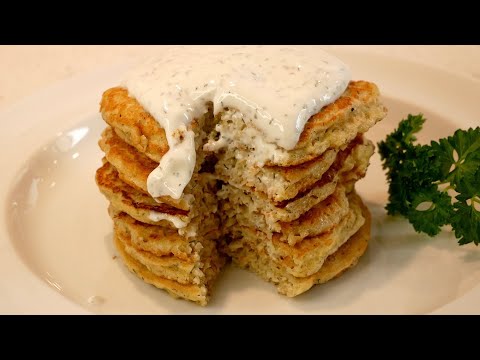 Salty Oatmeal Pancakes with Cheese 🥞 Perfect Brunch Idea or Starter w. Smoked Salmon - Recipe # 203