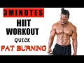 3 MINUTES HIIT WORKOUT AT HOME - GET RIPPED - (NO EQUIPMENTS/FAST WORKOUT) KWAME DUAH