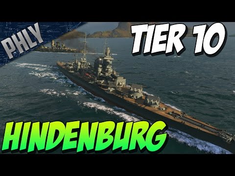 World Of Warships - NEW GERMAN Tier 10 CRUISER - HINDENBURG Gameplay