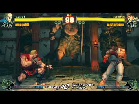 Arcade Infinity SF4 3-on-3 Teams - LB1 Team USA vs Team $$ DOLLA MENU MILLIONARES $$ Part 1