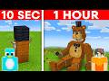 10 Seconds Vs 1 Hour FNAF Build Challenge In Minecraft
