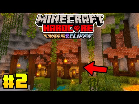 1.18 I MADE HOME TO THE CAVE *lush cave base* (Minecraft Hardcore Survival #2)