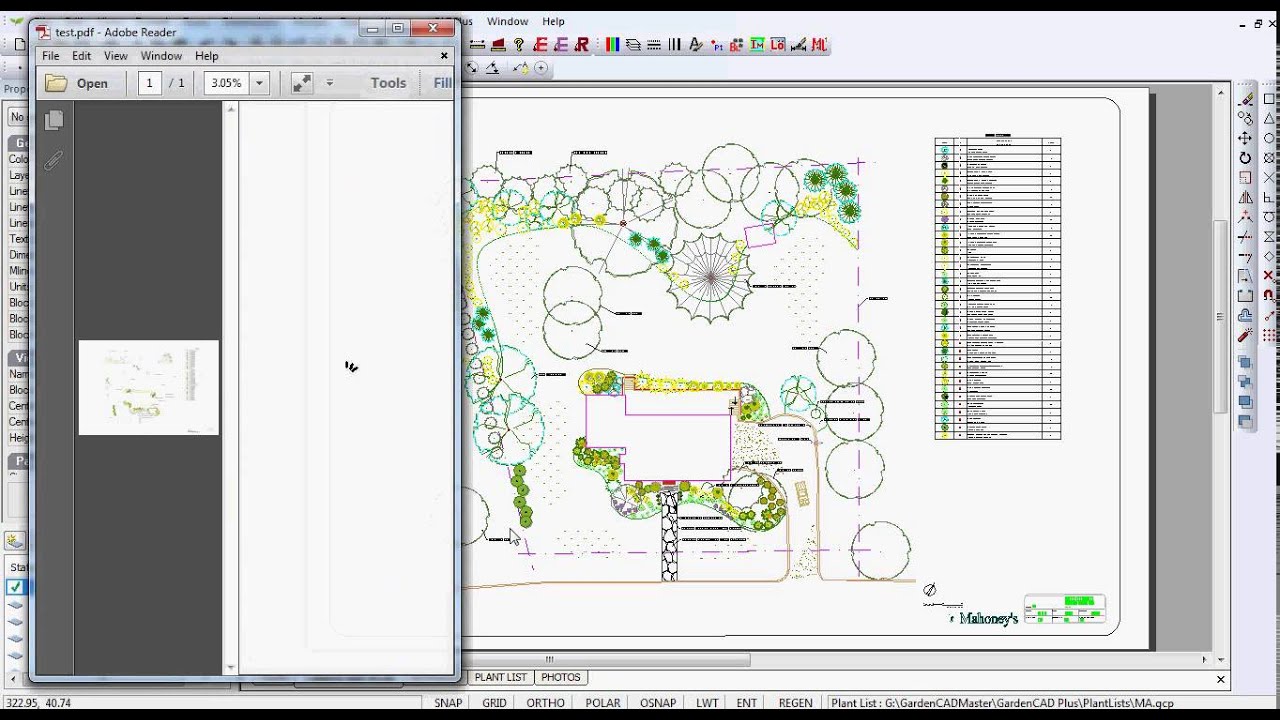 Using File and SavePDF in gCADPlus