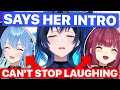 Suisei Marine Can T Stop Laughing At Ao S Intro Feat Aqua Aki Raden Hololive Eng Subs