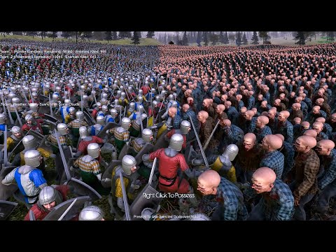 20000 RUNNER ZOMBIES VS 20000 FOOTMANS - Ultimate Epic Battle Simulator 2 UEBS2